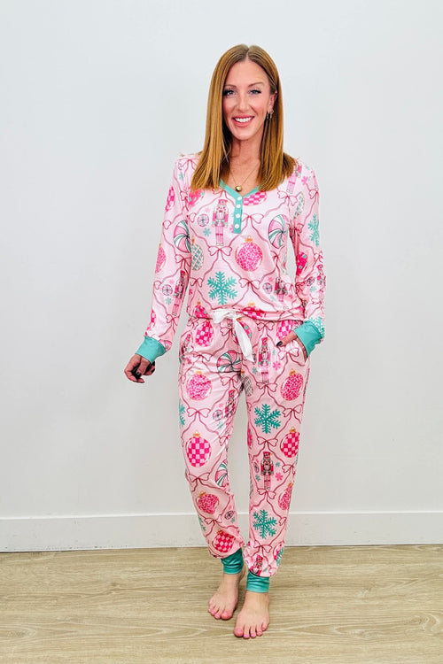 *PRE-ORDER* Holiday PJs - Pink Bow