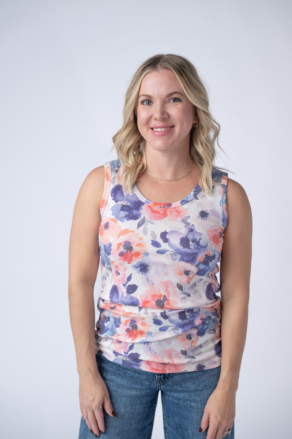 Ava Tank - Watercolor Floral