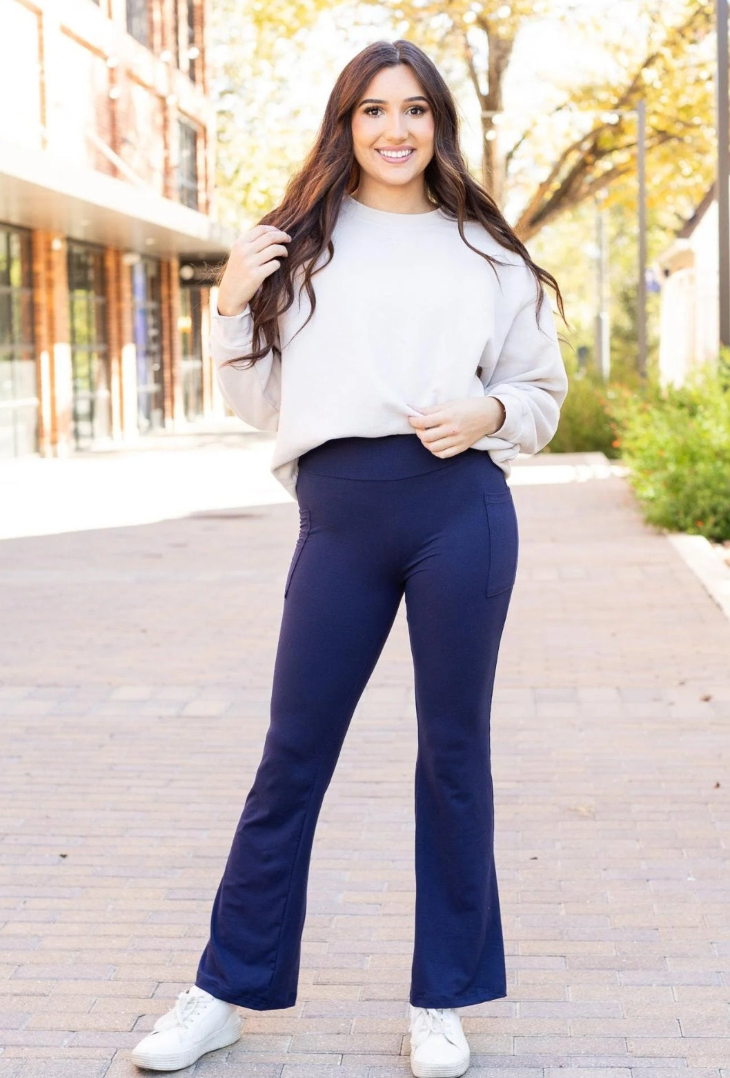 Mila Bootcut Leggings - Navy