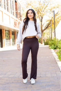 Rhea Bootcut Leggings - Chocolate