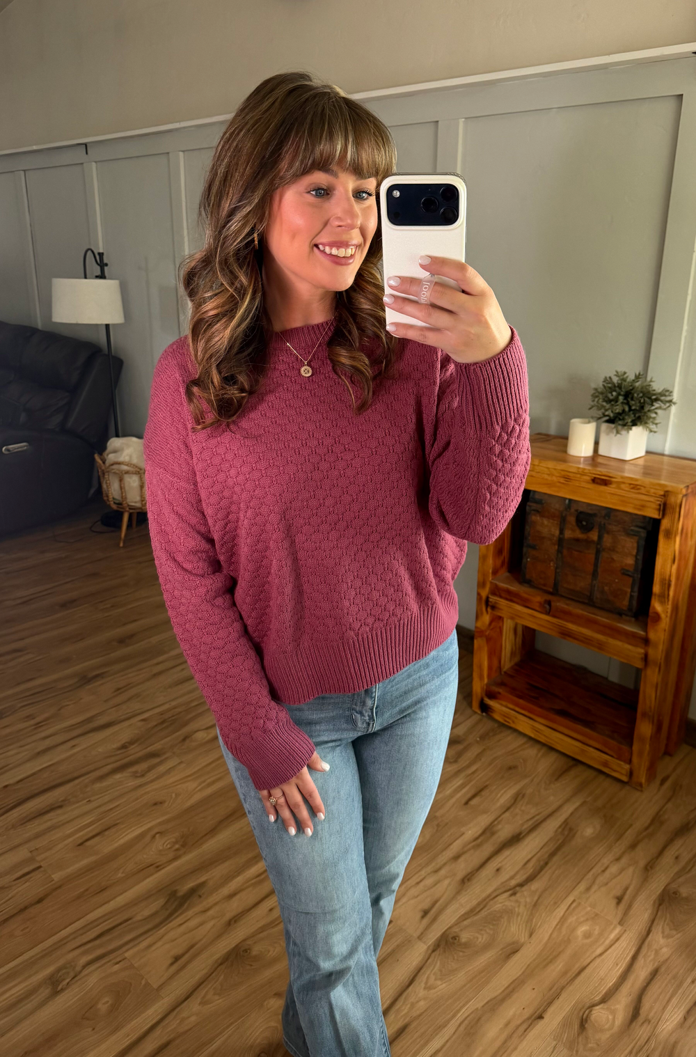 Gianna Sweater - Raspberry